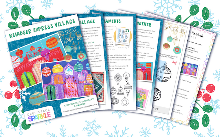 Winter Wonderland Holiday Art Packet lessons for students all grades