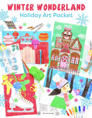 Winter Wonderland Holiday Art Packet lessons for students all grades