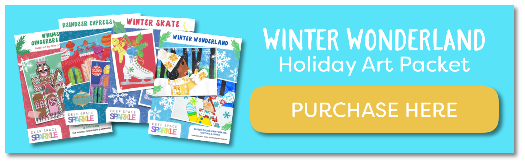 Winter Wonderland Holiday Art Packet lessons for students all grades