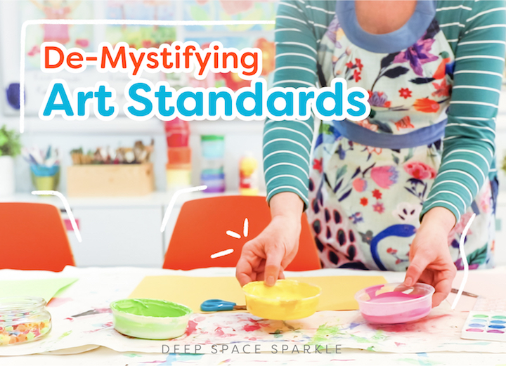 De-Mystifying art standards for art teachers in the art room with downloadble pdf to print