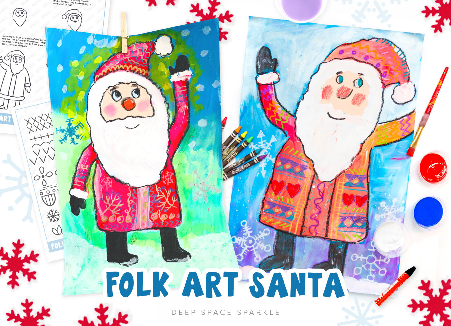 Folk Art Santa