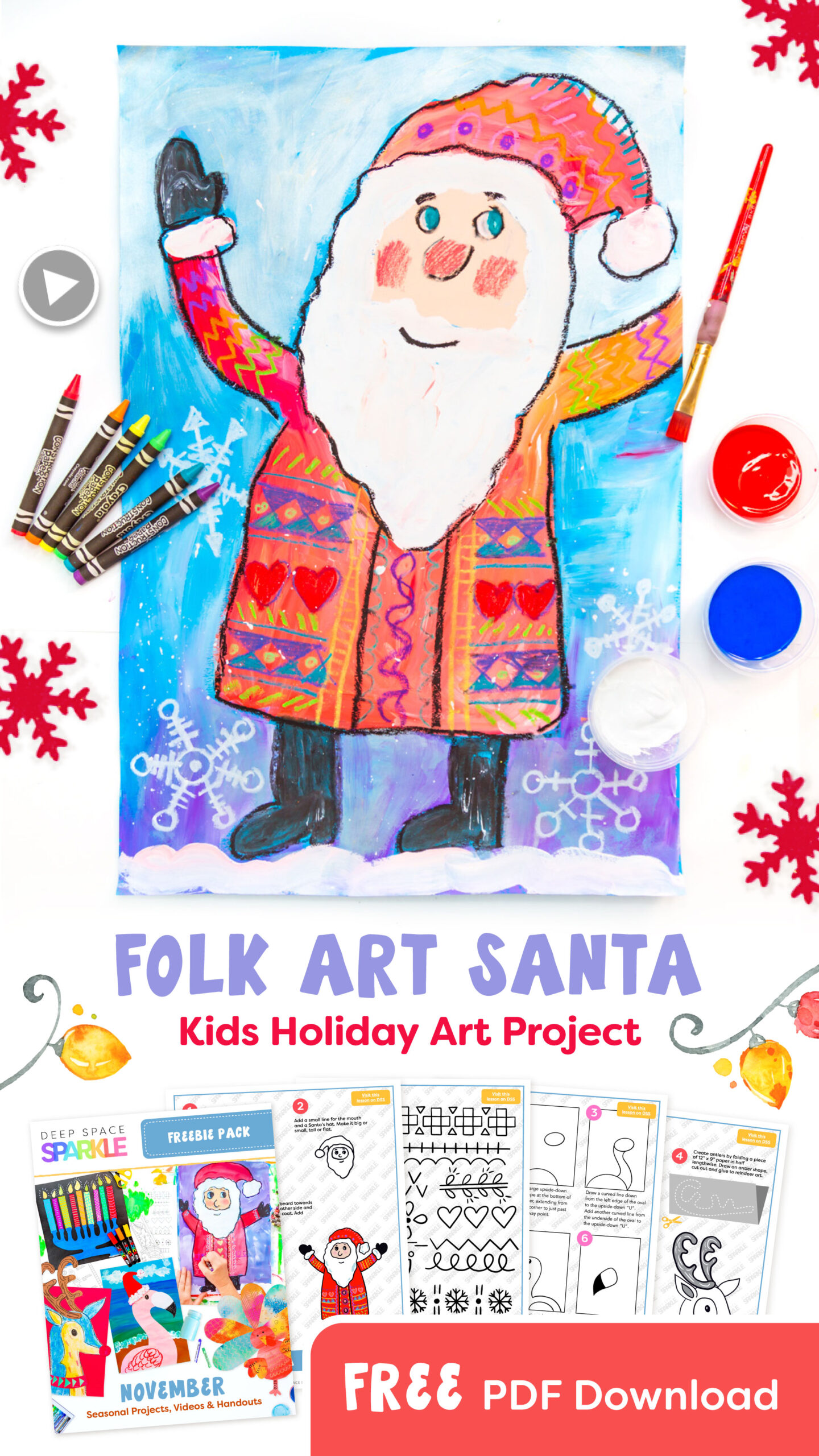 Folk Art Santa