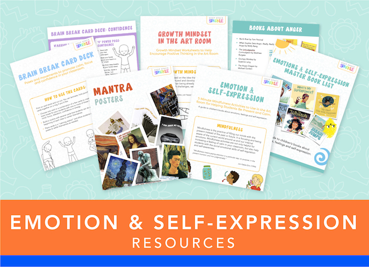 Emotion and Self Expression Bundle inside the Sparklers Club membership for art teachers, studio owners and home-school parents