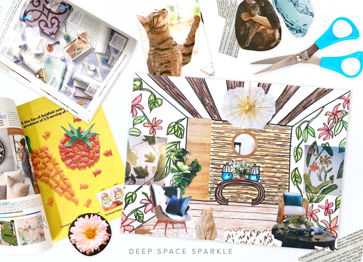 recycled materials for your art room newspaper and magazines