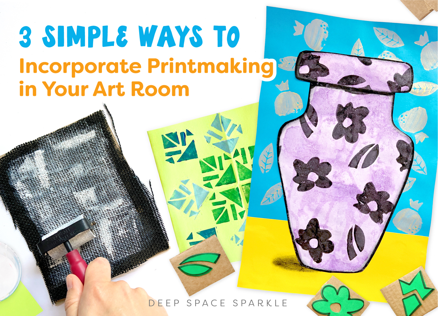 Printmaking in the classroom: stamps, radial symmetry, and textures