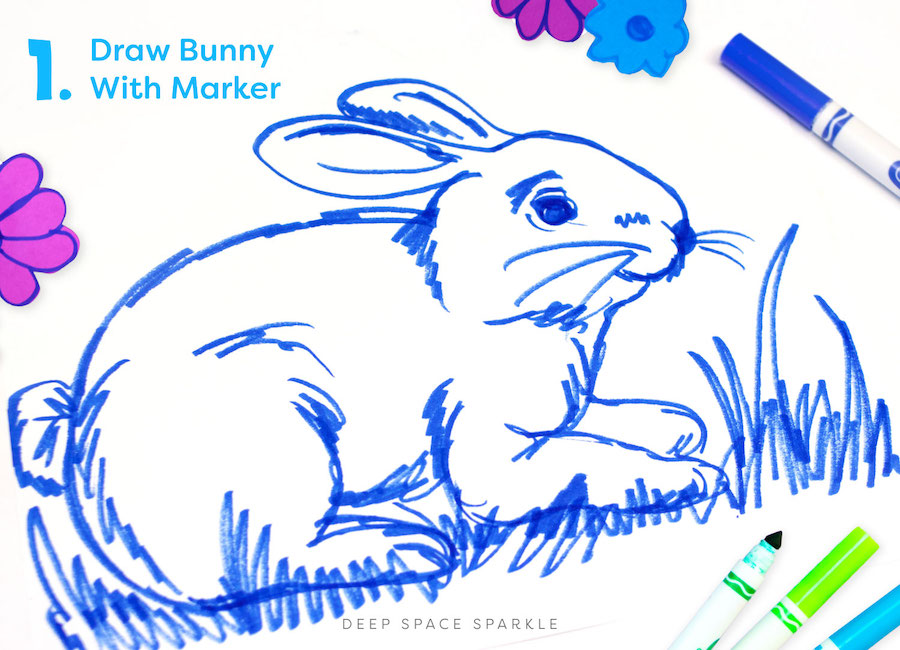 Spring Bunny art project for Kids
