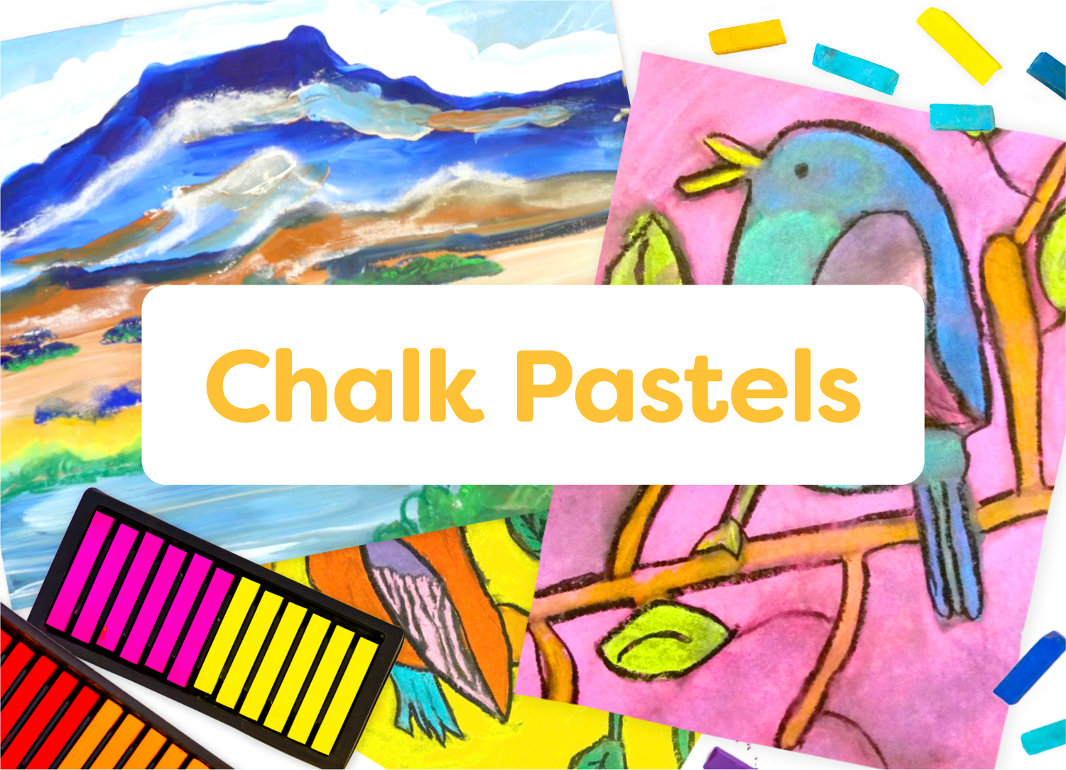 Chalk Pastels; art lessons for kids by category