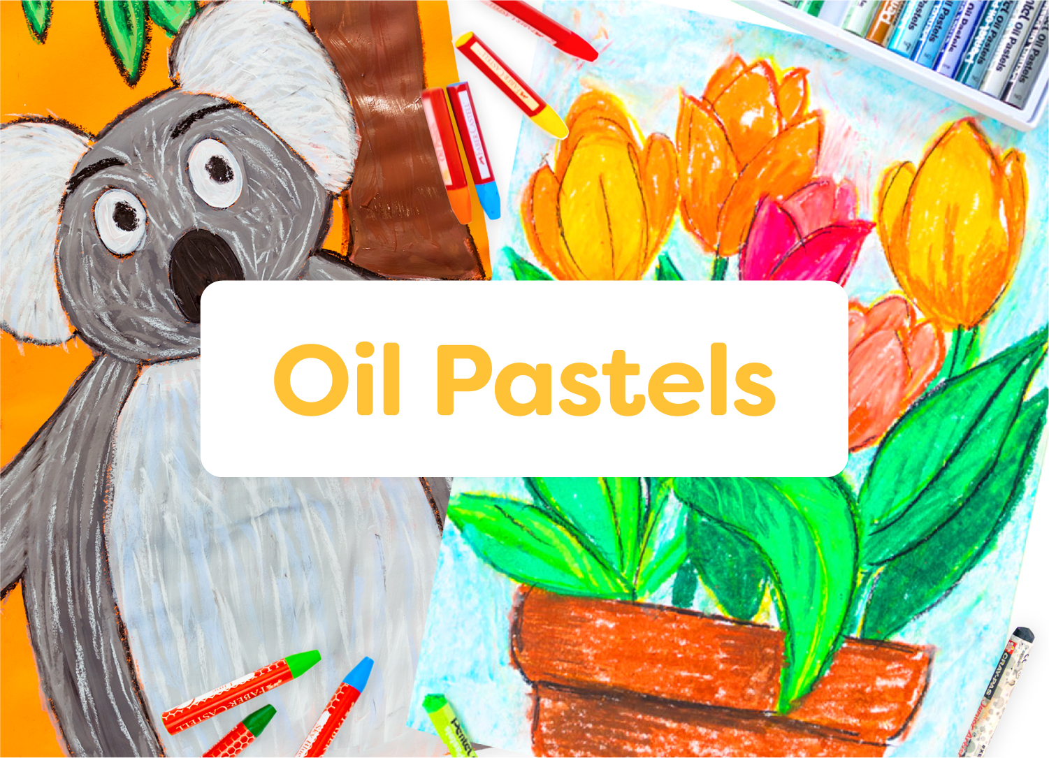 Oil Pastels; art lessons for kids by category