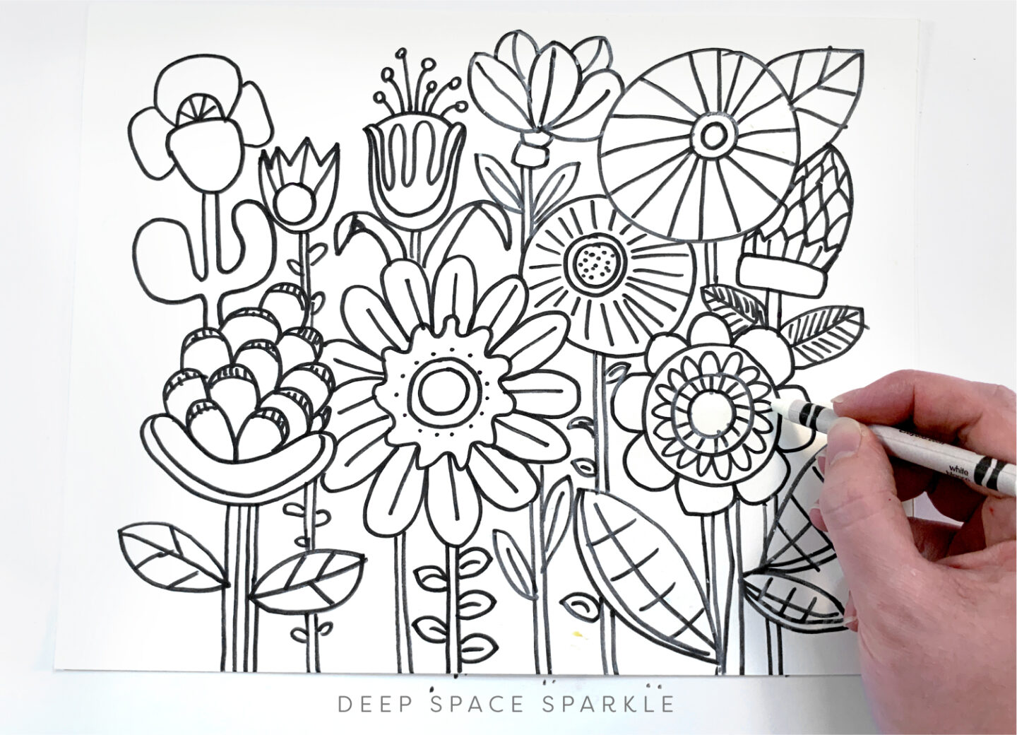 Step 2 Watercolor Flower Garden