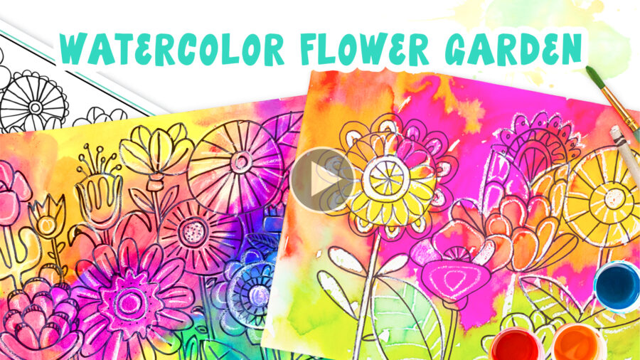 HOW TO DRAW A FLOWER GARDEN Video and handout