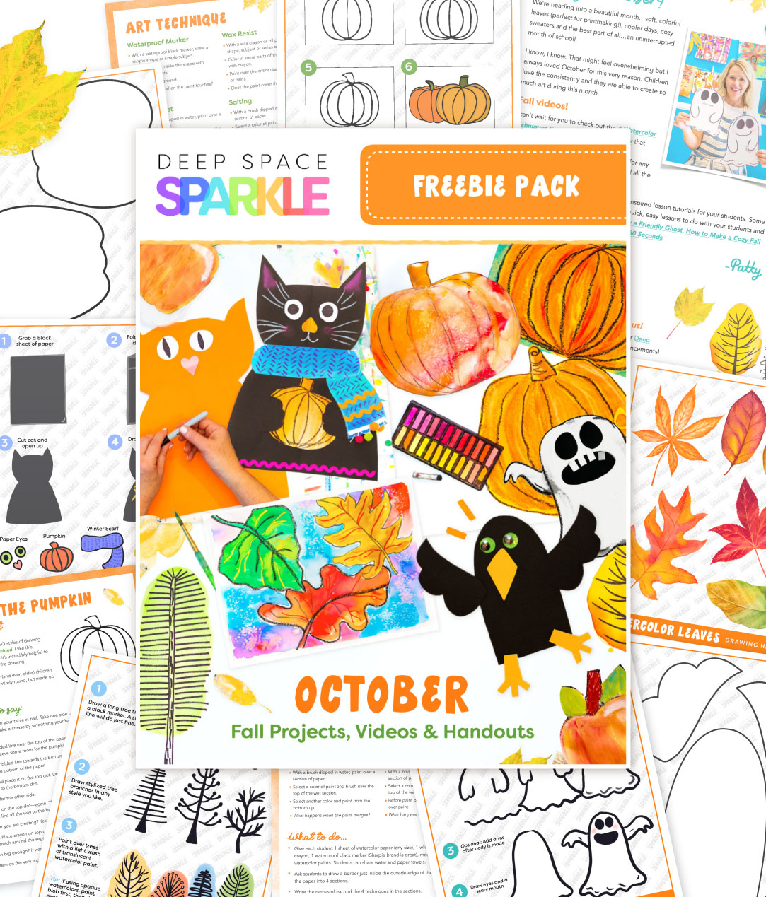 October Freebie Packet for Download that includes your Fall lessons and templates for your students