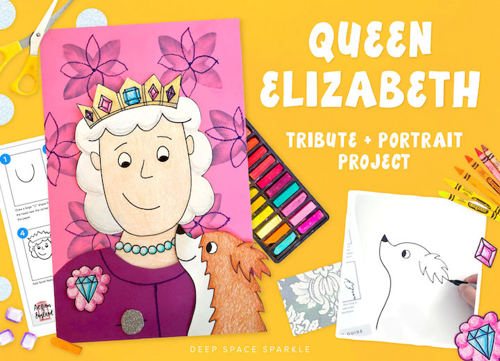 Queen Elizabeth II Tribute full free download lesson with standards and portrait project