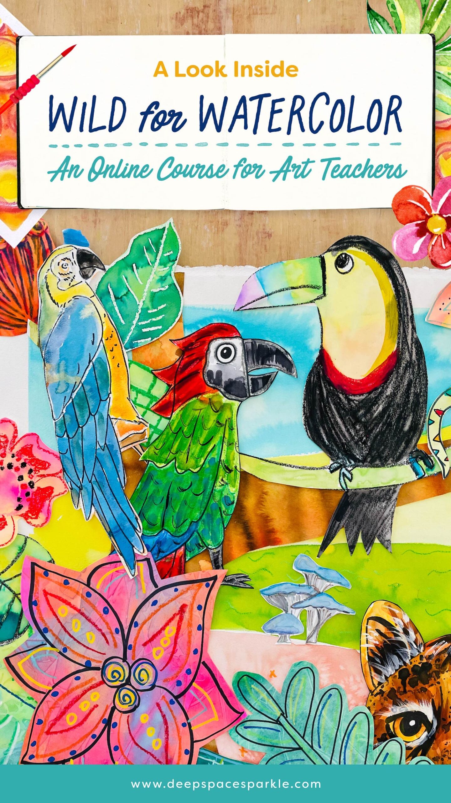 A Look Inside Wild For Watercolor An Online Course for Art Teachers