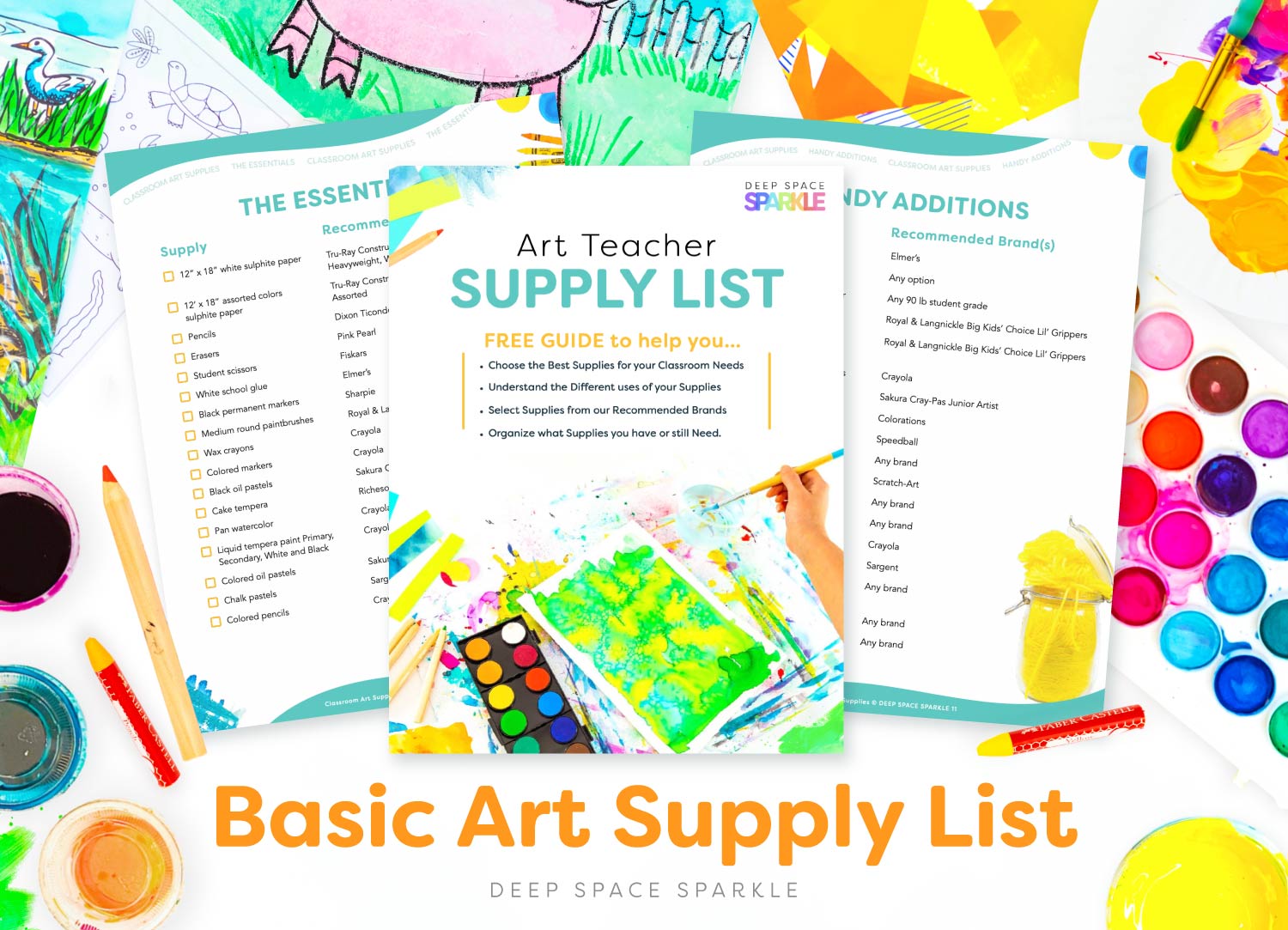 The best list of art supplies for kids: To help you free up more time for  what is important {free printable}