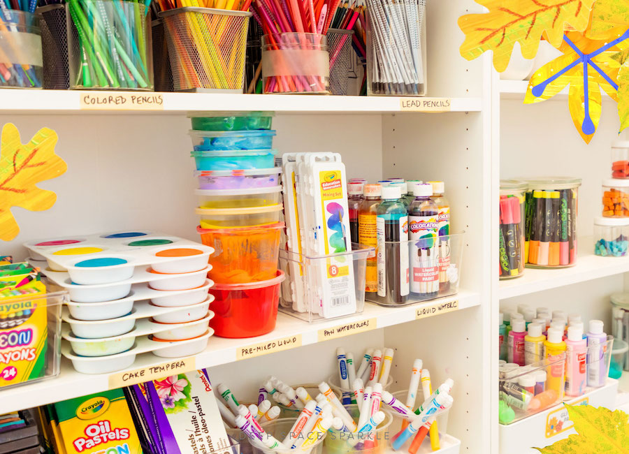 How to organize your art supplies in the art room to prepare for back to school