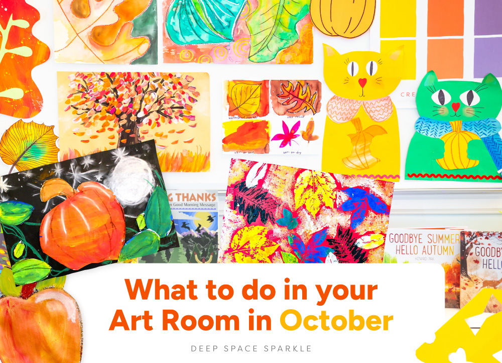 What to do in Your Art Room in October with free downloadable packet for art teachers