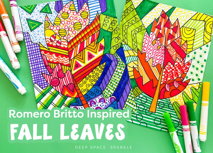Romero Britto Inspired Fall Leaves Feature
